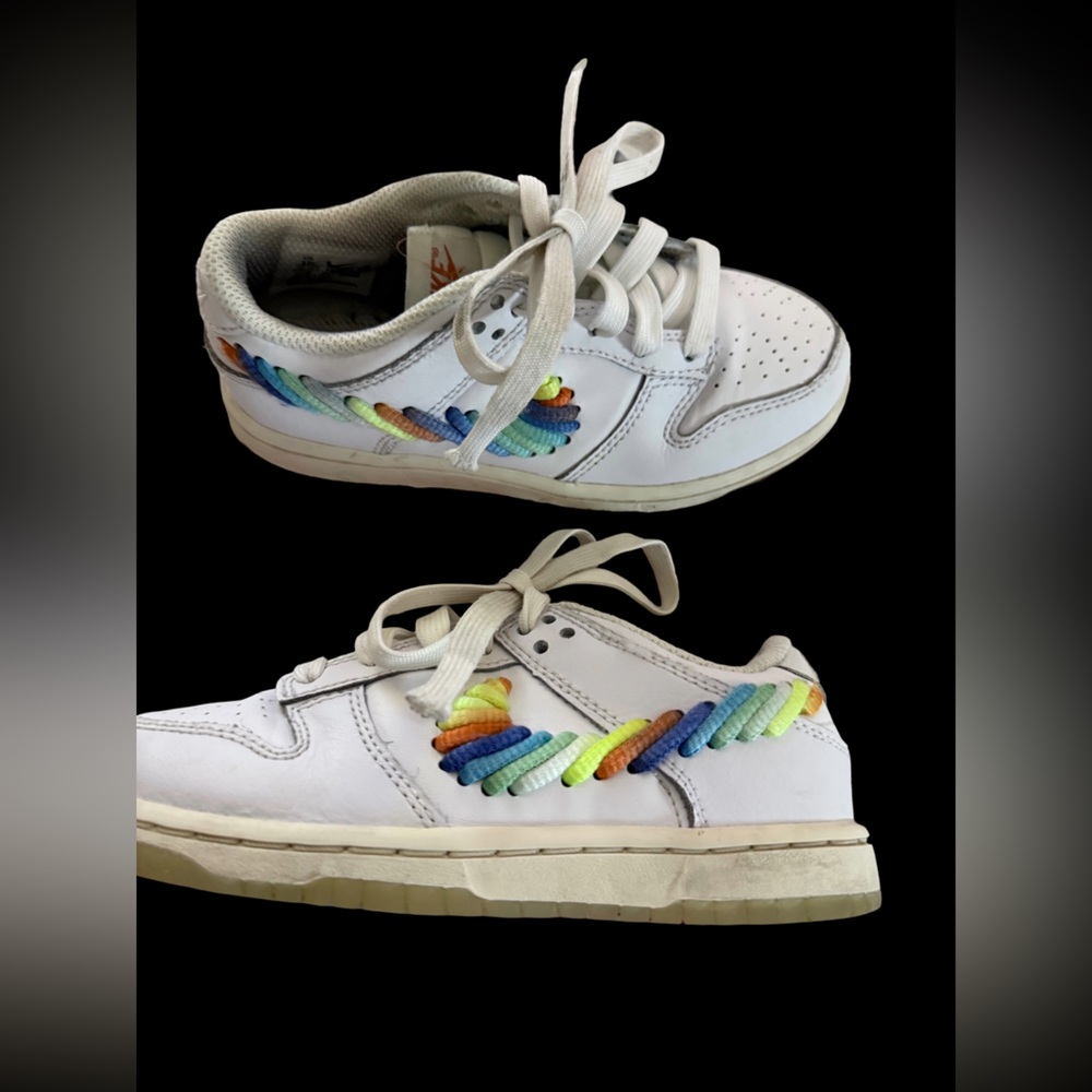 Nike Colorful Kids Shoes with Rainbow Laces